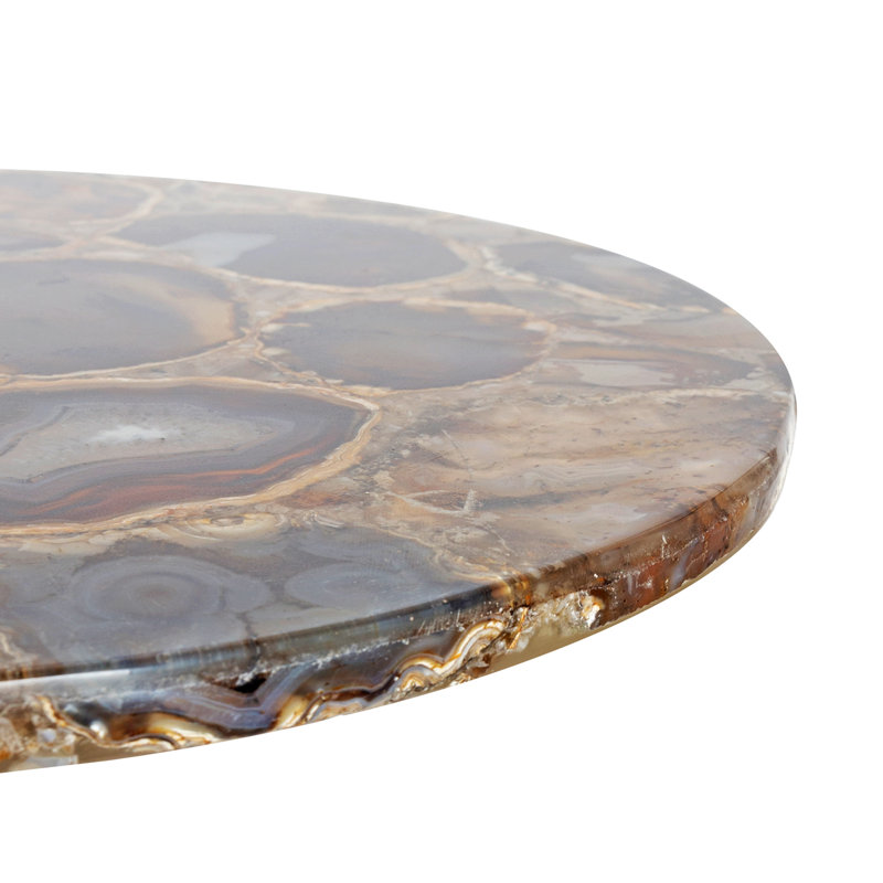 Mercer41 Cemil Genuine Marble Pedestal End Table & Reviews Wayfair